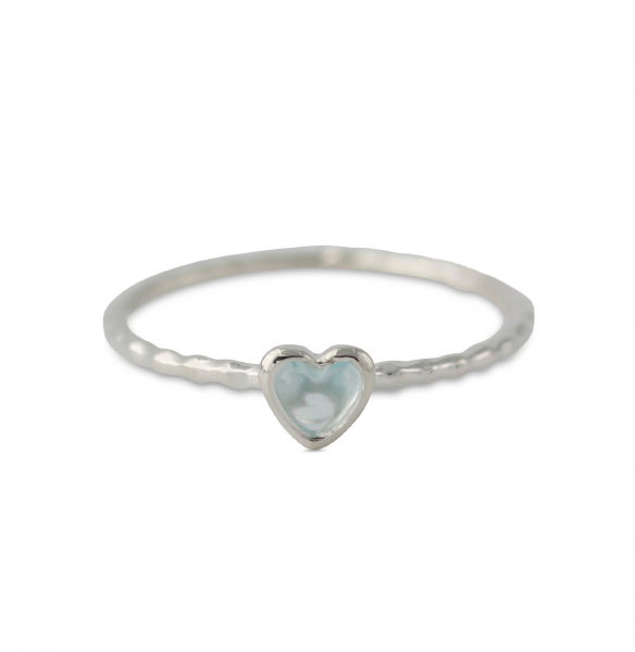 Campur zilveren ring topaas maat 56