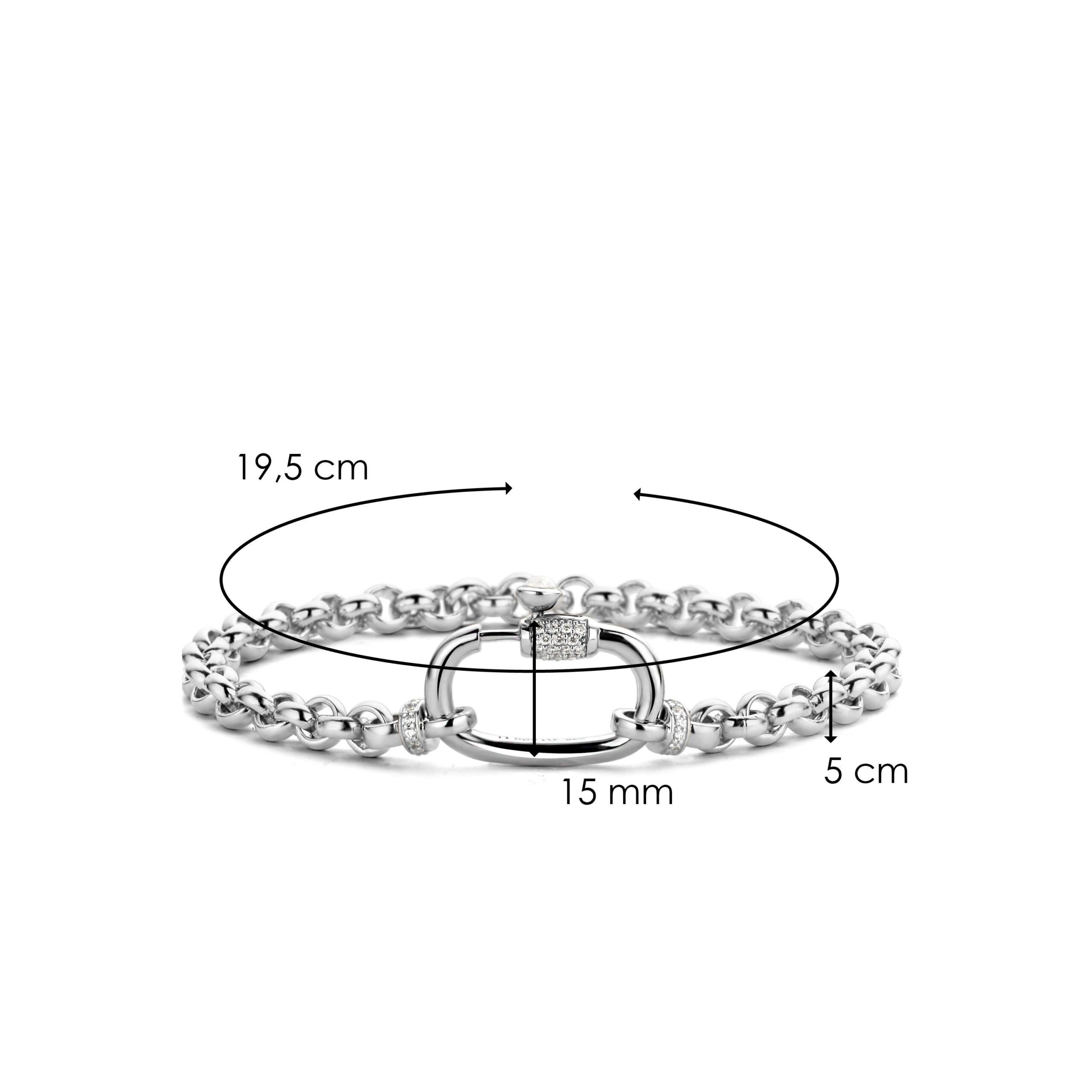 Tisento zilver armband jasseron zirkonia - Afbeelding 3