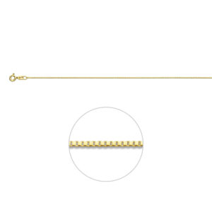 Geelgouden collier venetiaans 42cm 0.7mm