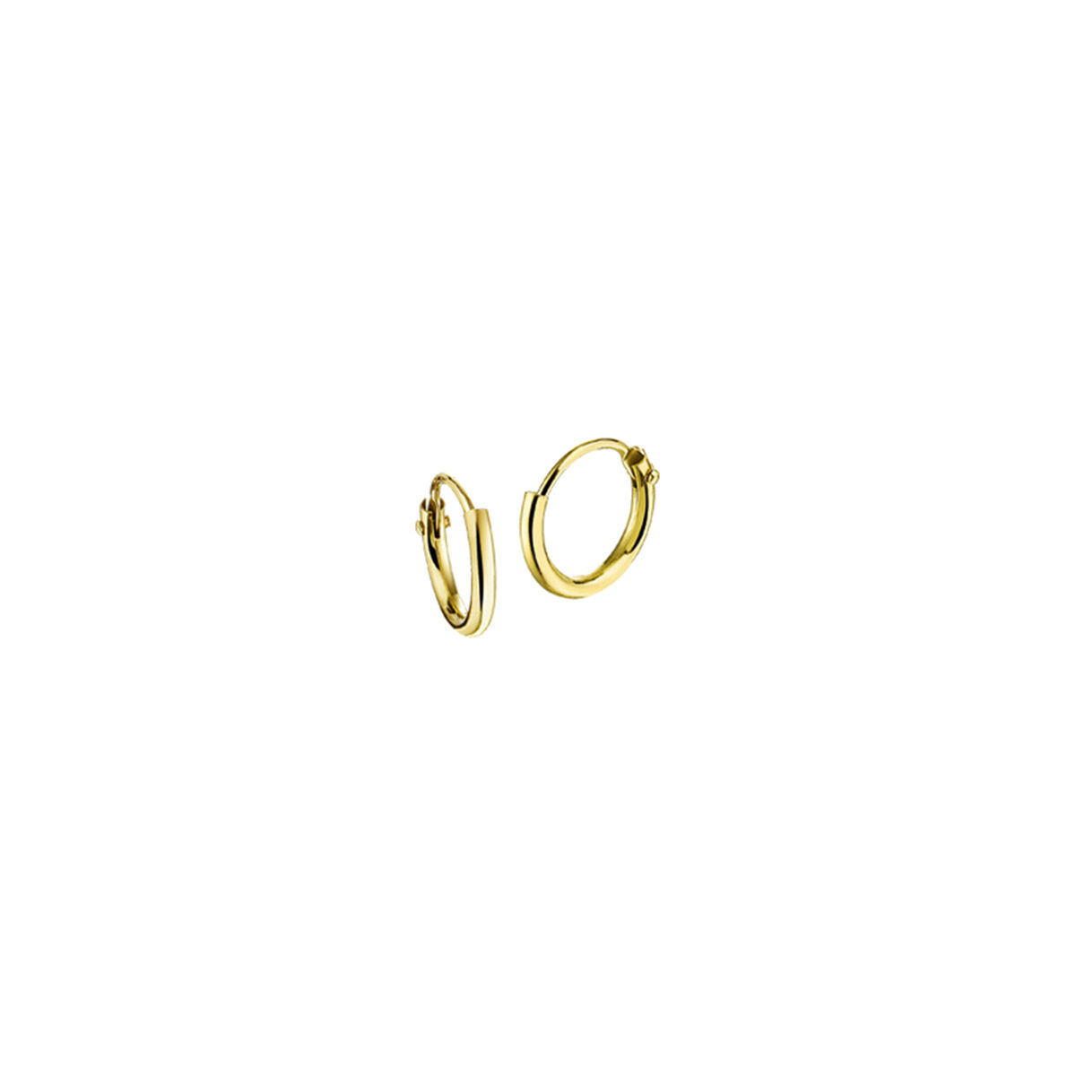 Geelgouden oorringen 9mm - Afbeelding 3