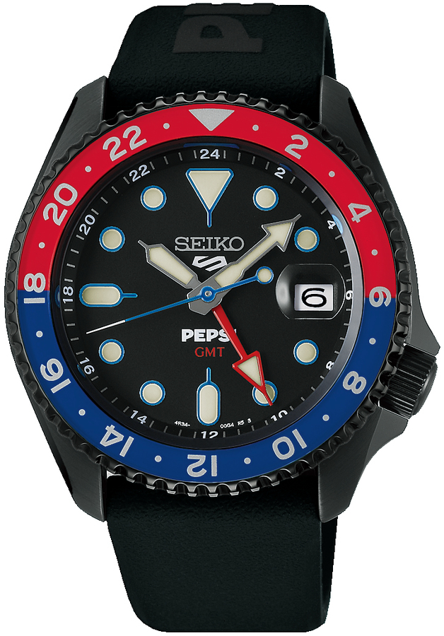 Seiko 5 Herenhorloge Pepsi lim. edition GMT