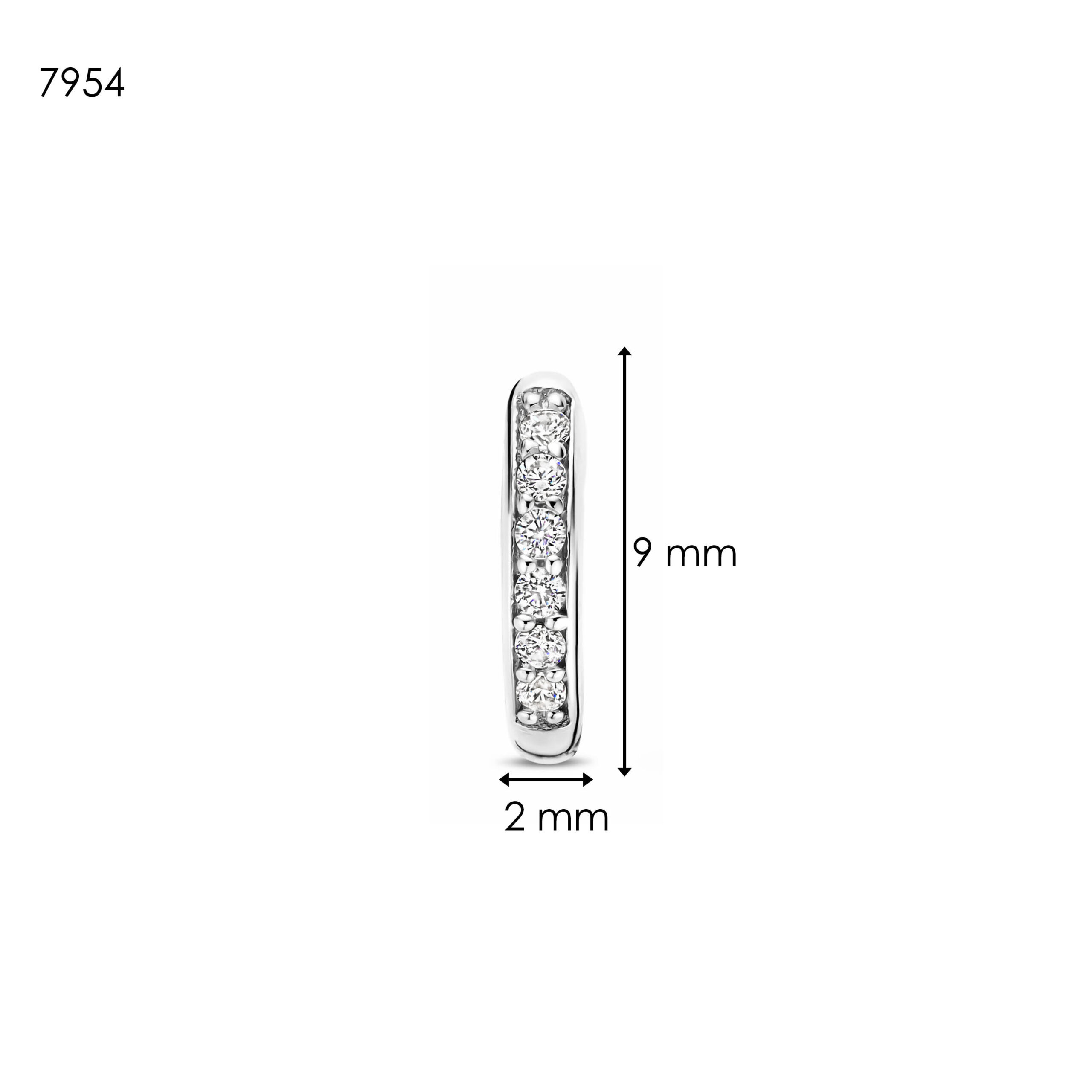 Tisento zilver oorringen zirkonia - Afbeelding 4