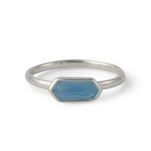 Campur zilveren ring chalcedoon maat 54