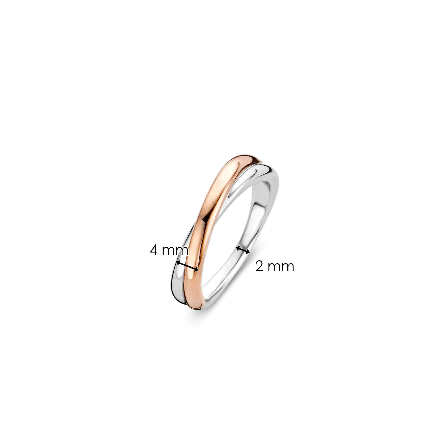 Tisento zilver rosé verguld ring maat 56 - Afbeelding 4