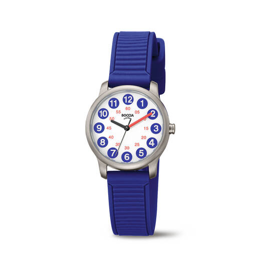 Boccia horloge kids blauw