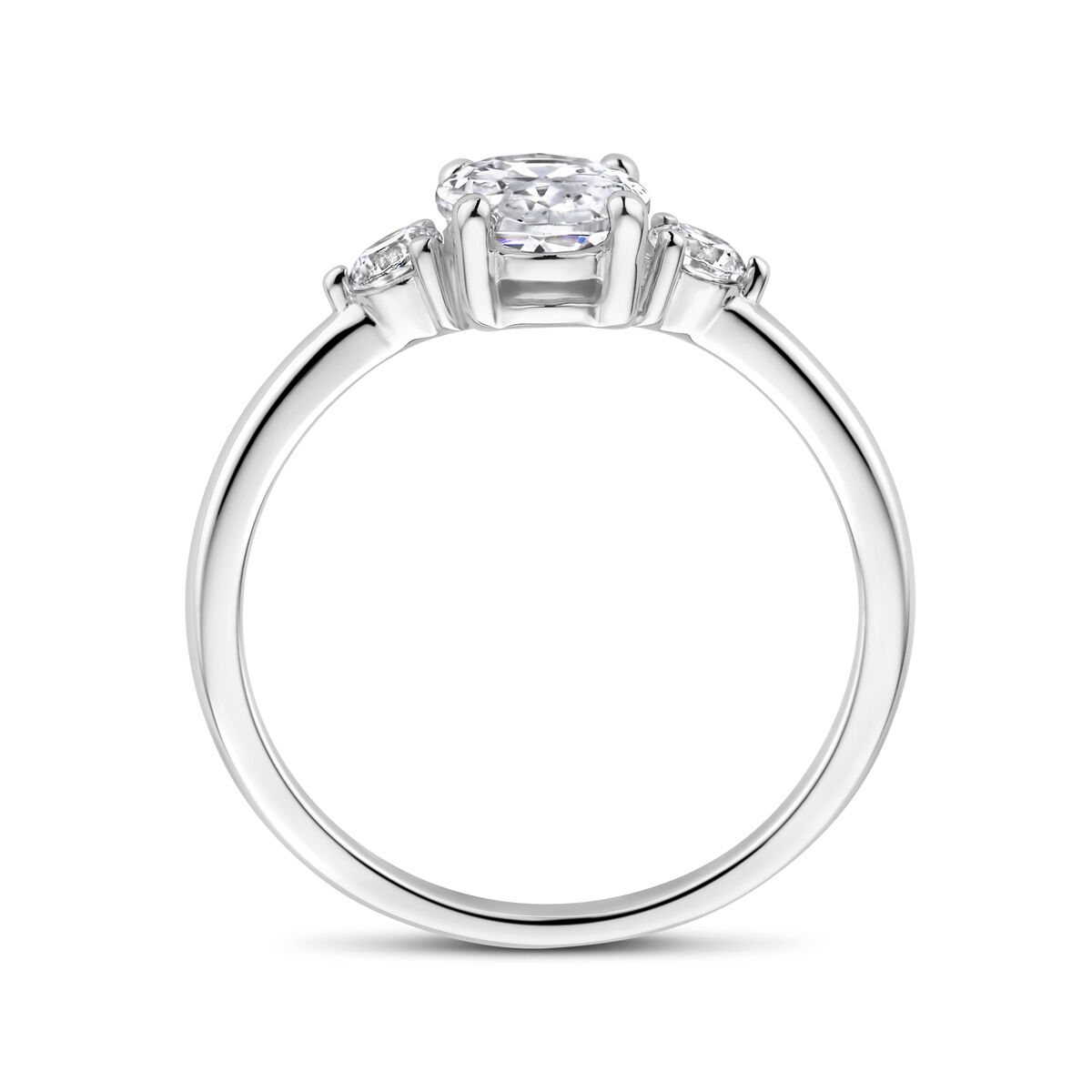 zilver ring met zirkonia maat 16,5 - Afbeelding 3