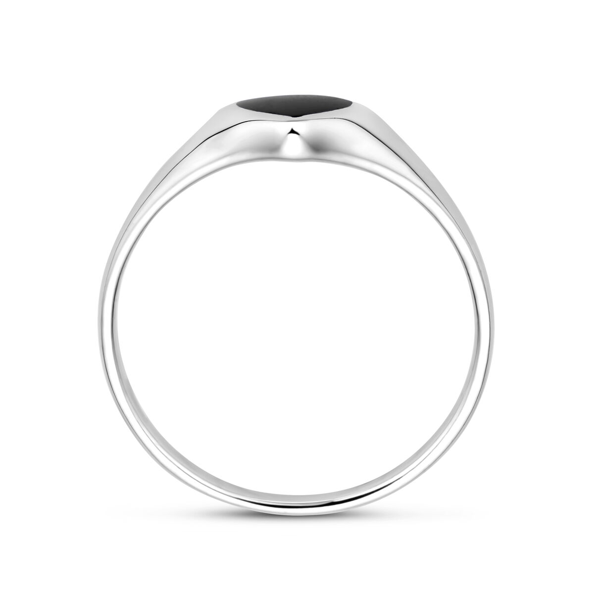 13.38856 KA zilver ring onyx hart maat 16 - Afbeelding 3