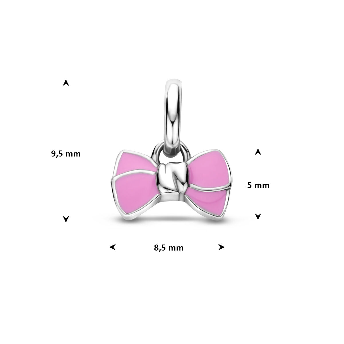 Zilveren hanger strik emaille - Afbeelding 4
