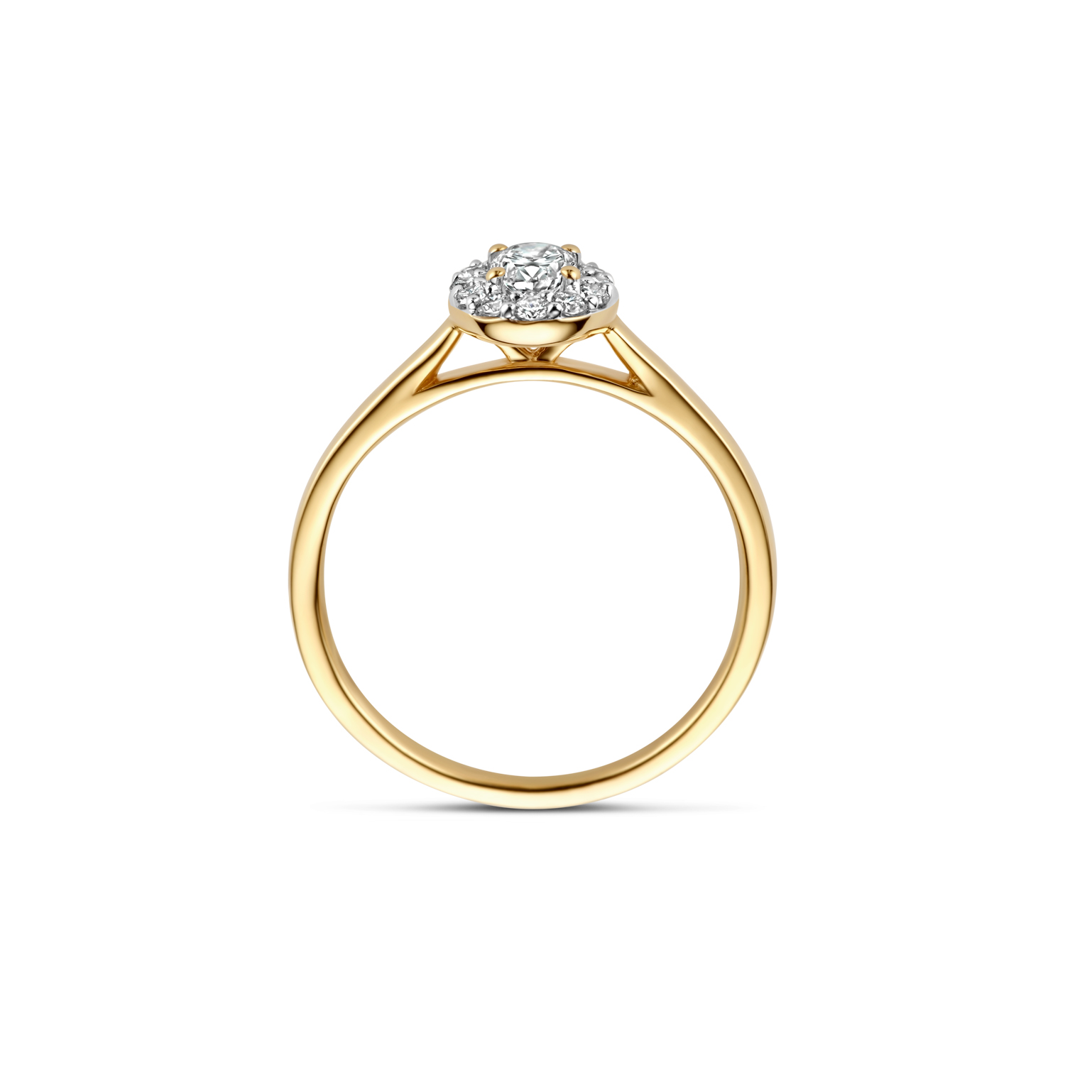 Blush Geelgouden ring met LAB diamanten 0.17 TW/VS maat 56 - Afbeelding 2