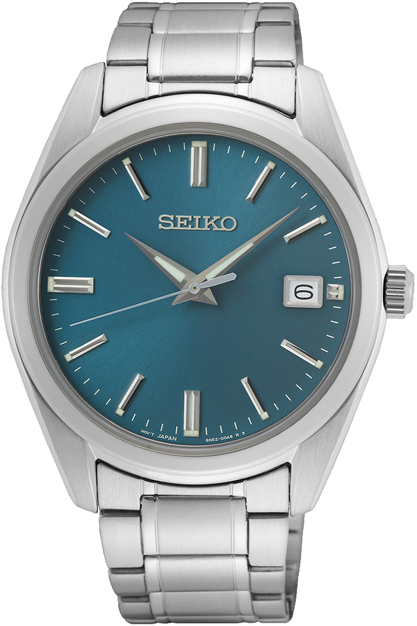 Seiko herenhorloge staal blauw