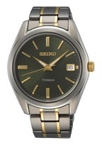 Seiko herenhorloge titanium bi-color groen