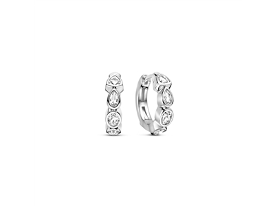 Tisento zilver oorringen zirkonia