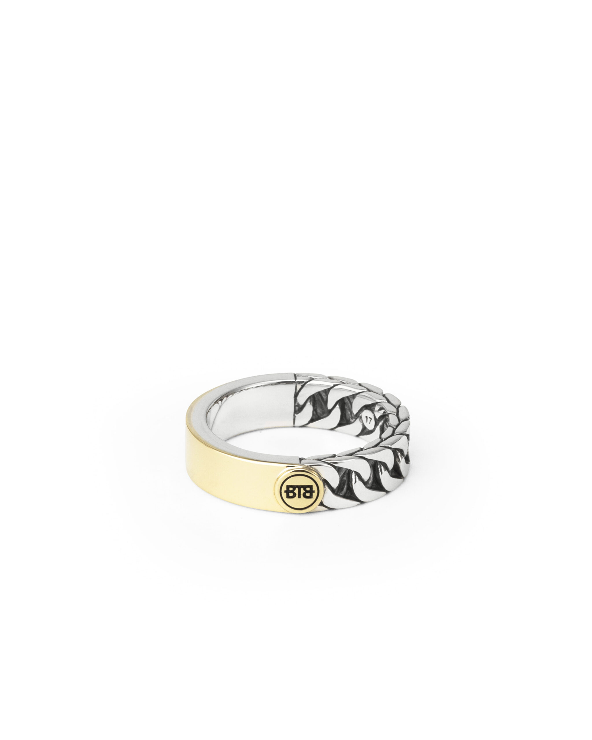 Esther small dual Ring zilver/goud maat 19