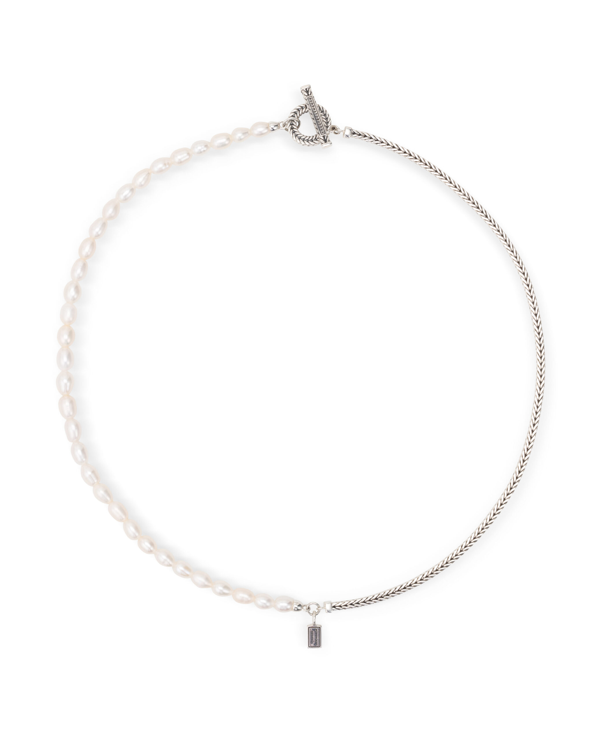 713 45cm Buddha to Buddha Barbara Pearl Necklace Silver