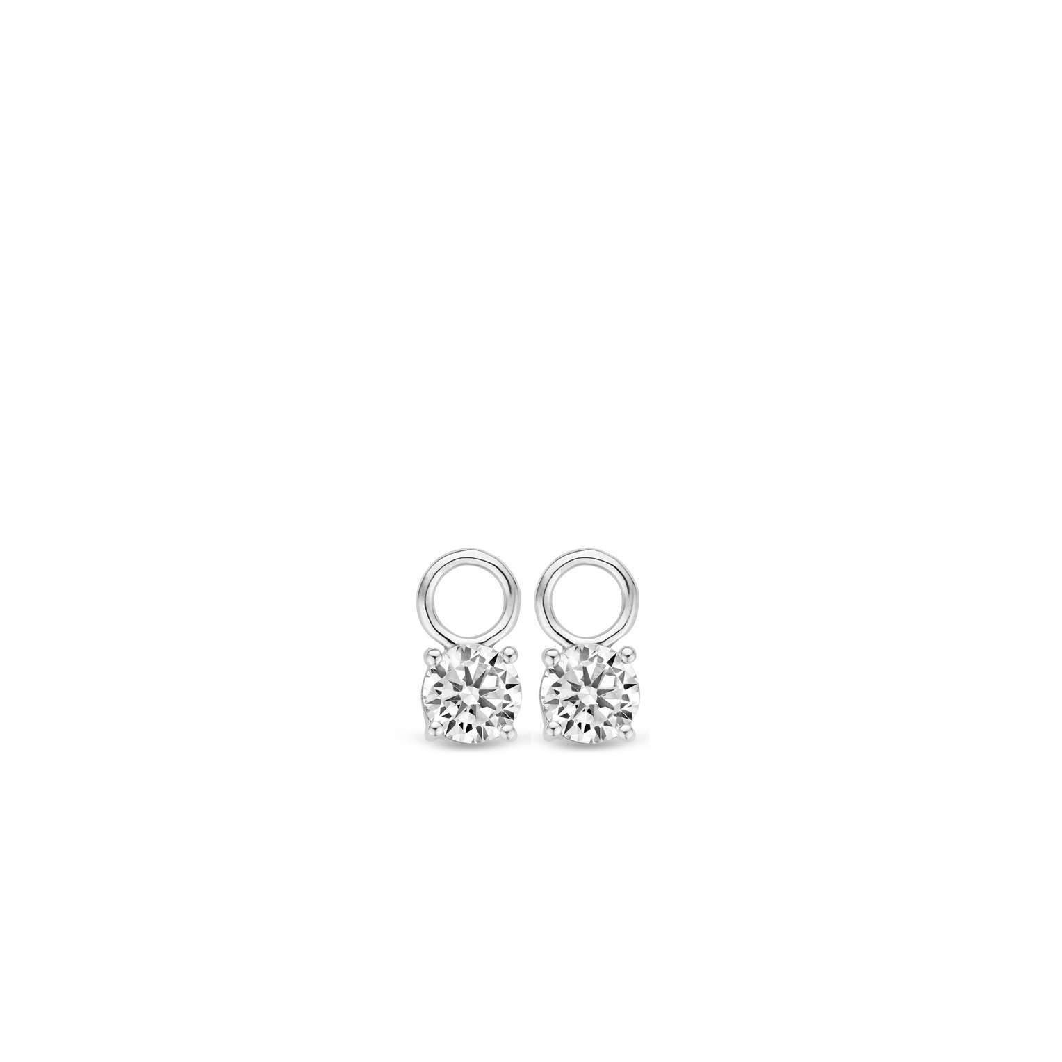 9142ZI Tisento oorbedels zilver zirkonia