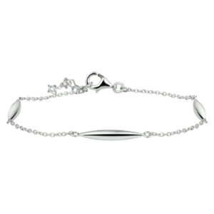 Zilveren armband anker met ovaal 16.5-19 cm