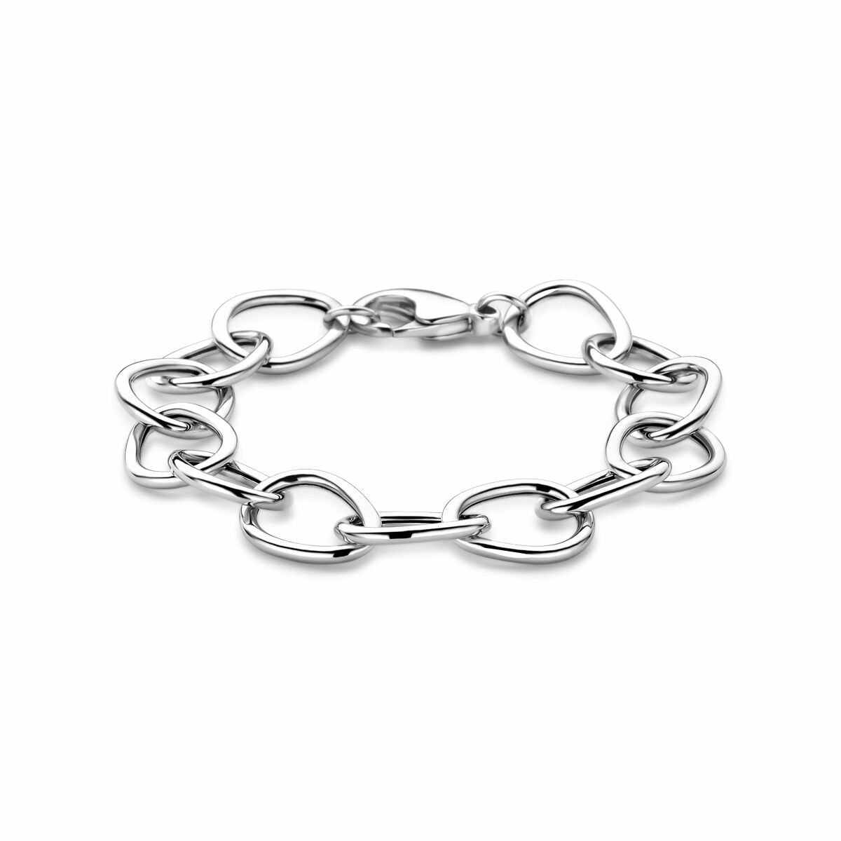 Zilveren armband open schakel 19cm
