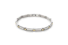 Boccia schakelarmband titanium bicolor 21cm