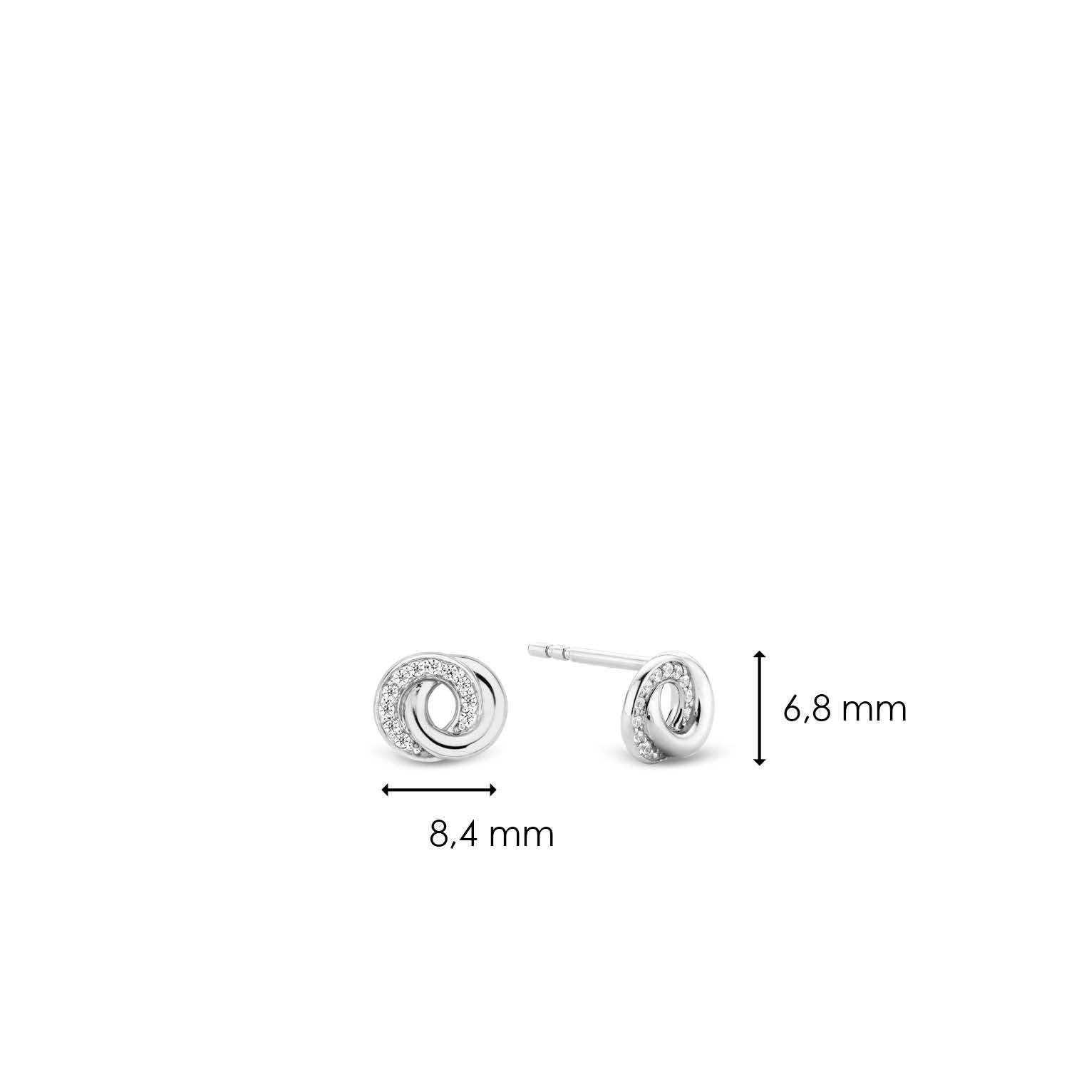 Tisento zilveren oorknoppen Parel - Afbeelding 3