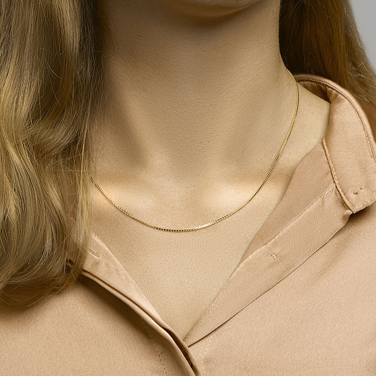 21.03360 KA goud op zilver venetiaans collier 45cm 1,3mm - Afbeelding 2