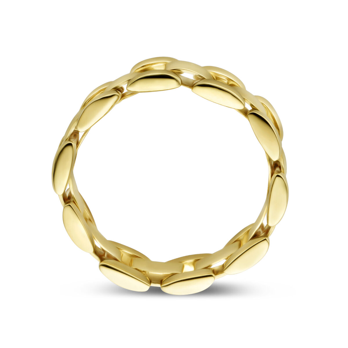 Geelgouden pantera ring flexibel maat 17,75 - Afbeelding 3