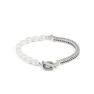 Buddha to Buddha armband Barbara XS Pearl zilver
