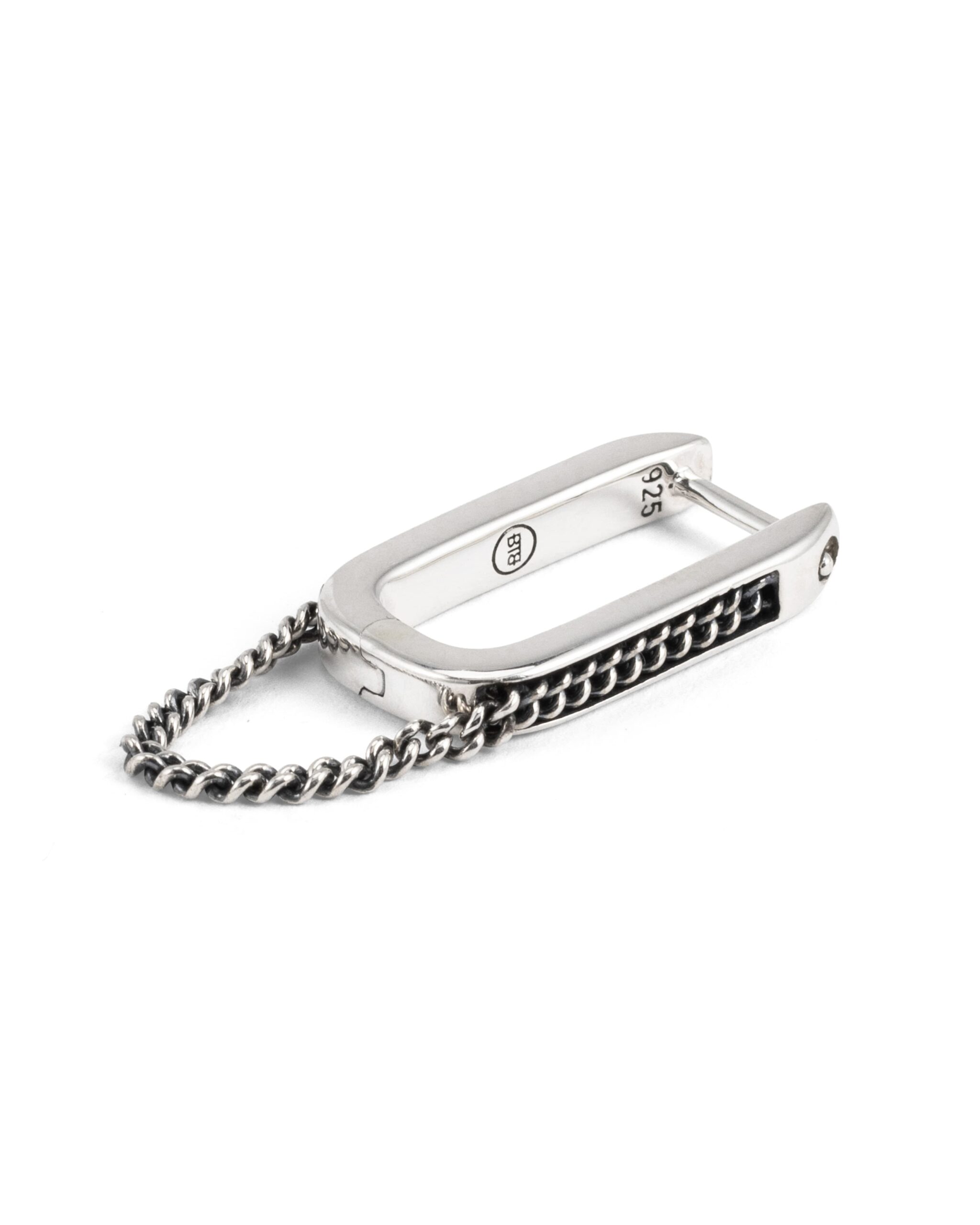 Buddha to Buddha Essential Hoop Chainlink Zilver Single Piece - Afbeelding 2
