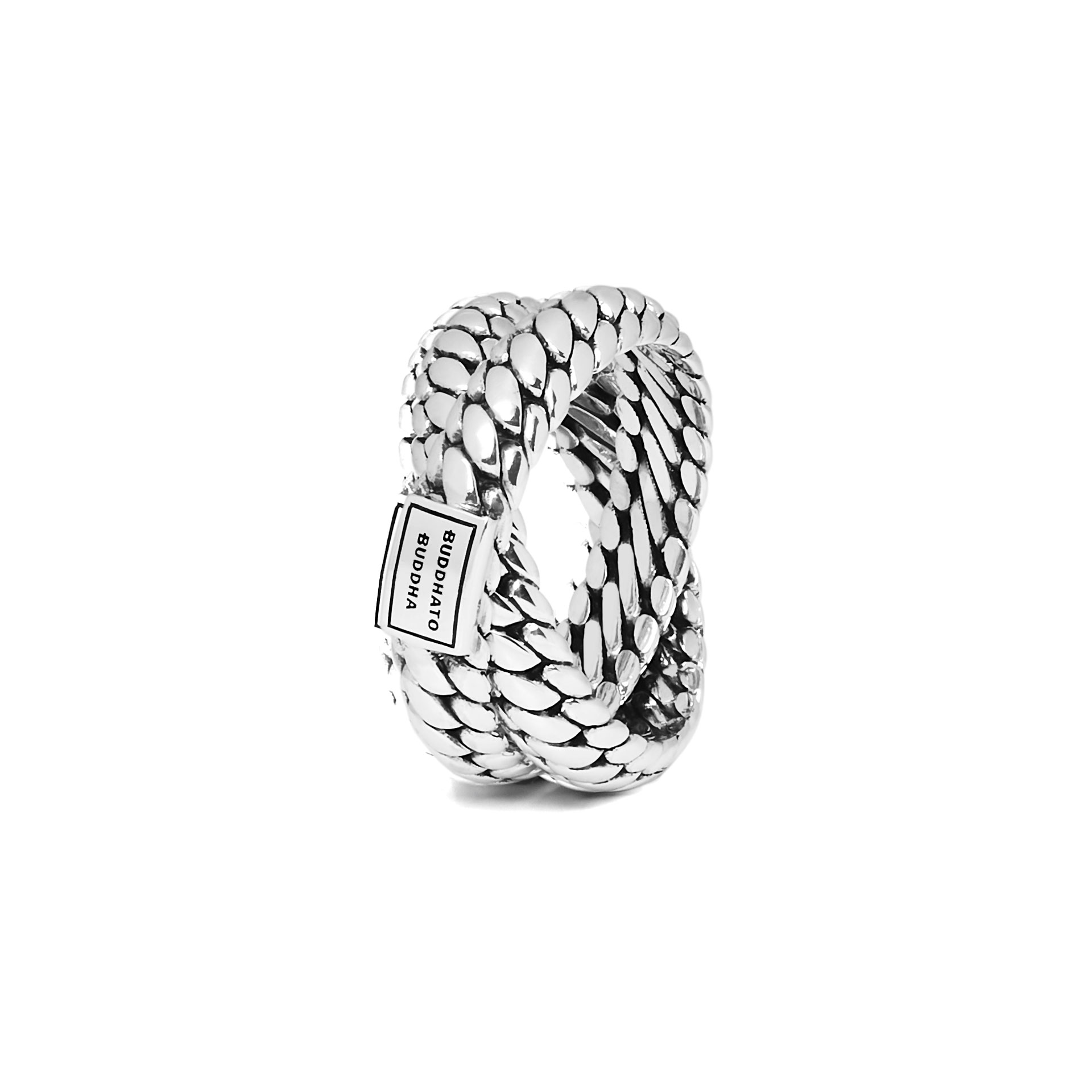 Buddha to Buddha Ben Double Ring Silver maat 17 - Afbeelding 2
