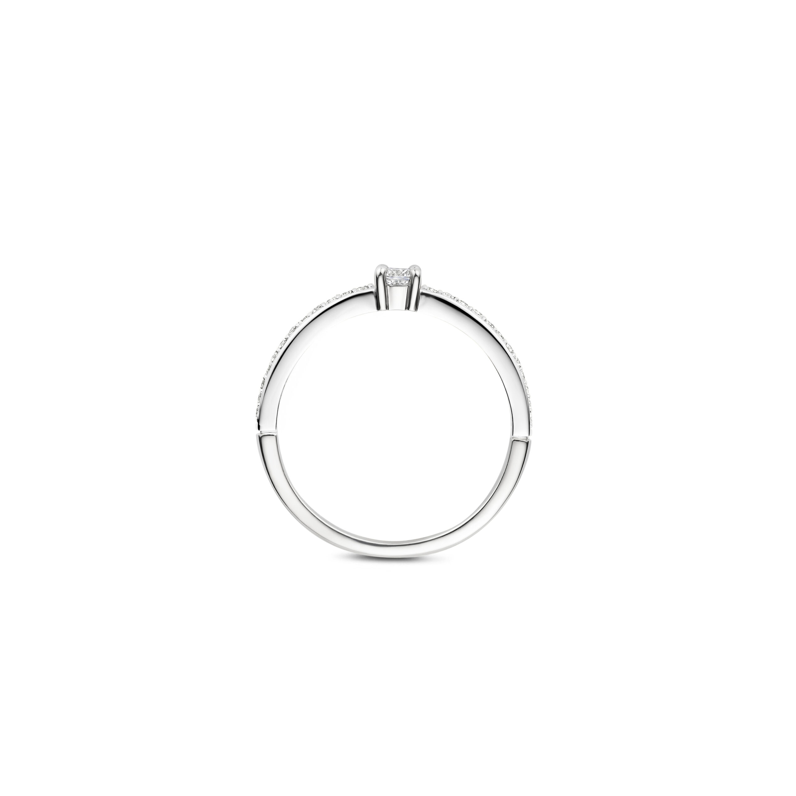 Tisento zilveren ring zirkonia maat 52 - Afbeelding 2