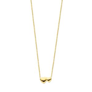 21.03426 KA collier goud op zilver hartjes 41+4cm
