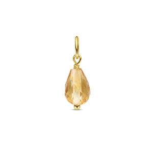 Geelgouden hanger citrien briolette