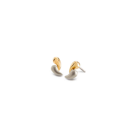 05082-02 Boccia oorknoppen bicolor titanium