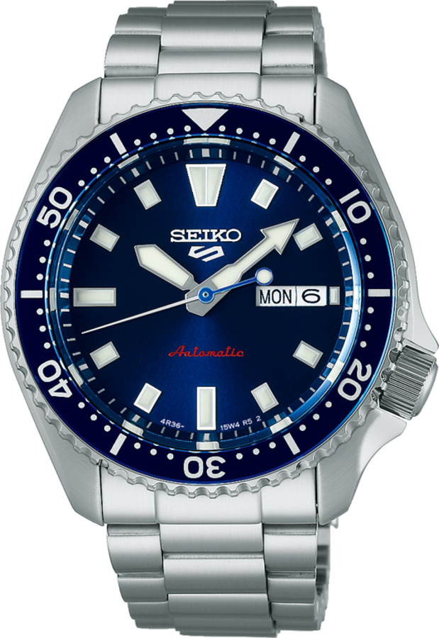 Seiko Herenhorloge 5-serie staal blauw
