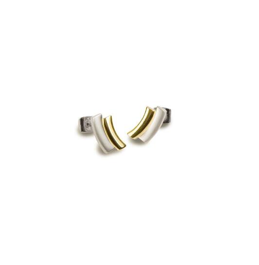 Boccia Oorknoppen bicolor titanium