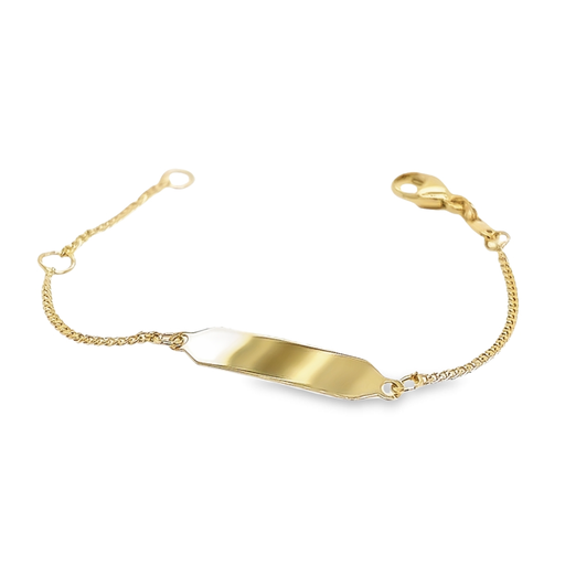 GA0173-11WRSM geelgouden plaatarmband 9-11cm