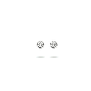 Zilver oorknoppen zirkonia 2mm