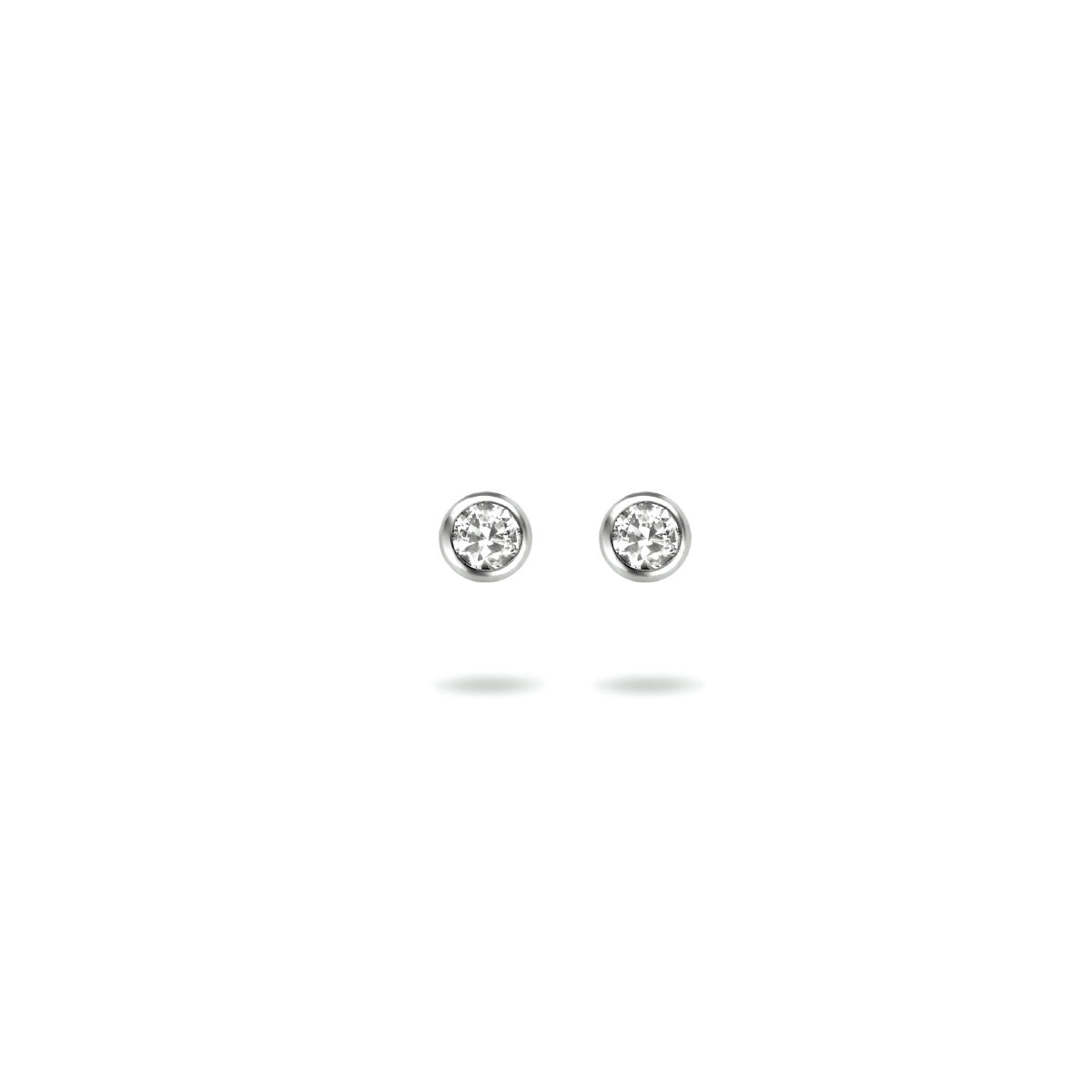 Zilver oorknoppen zirkonia 2mm
