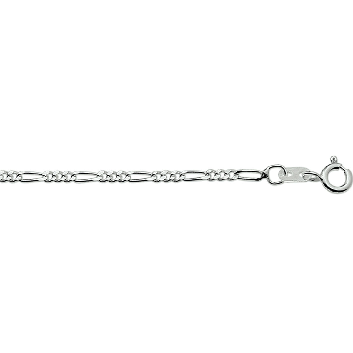 Zilveren armband figaro 18cm 2.3mm