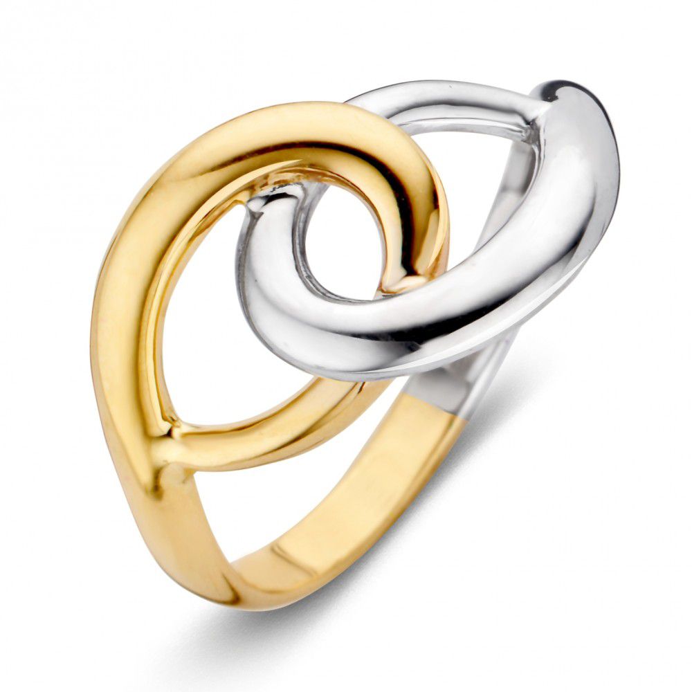 Excellent Fantasiering Bi-color goud maat 56