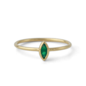Campur goud op zilver ring groene onyx maat 56