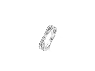 Tisento zilver ring zirkonia mt 56
