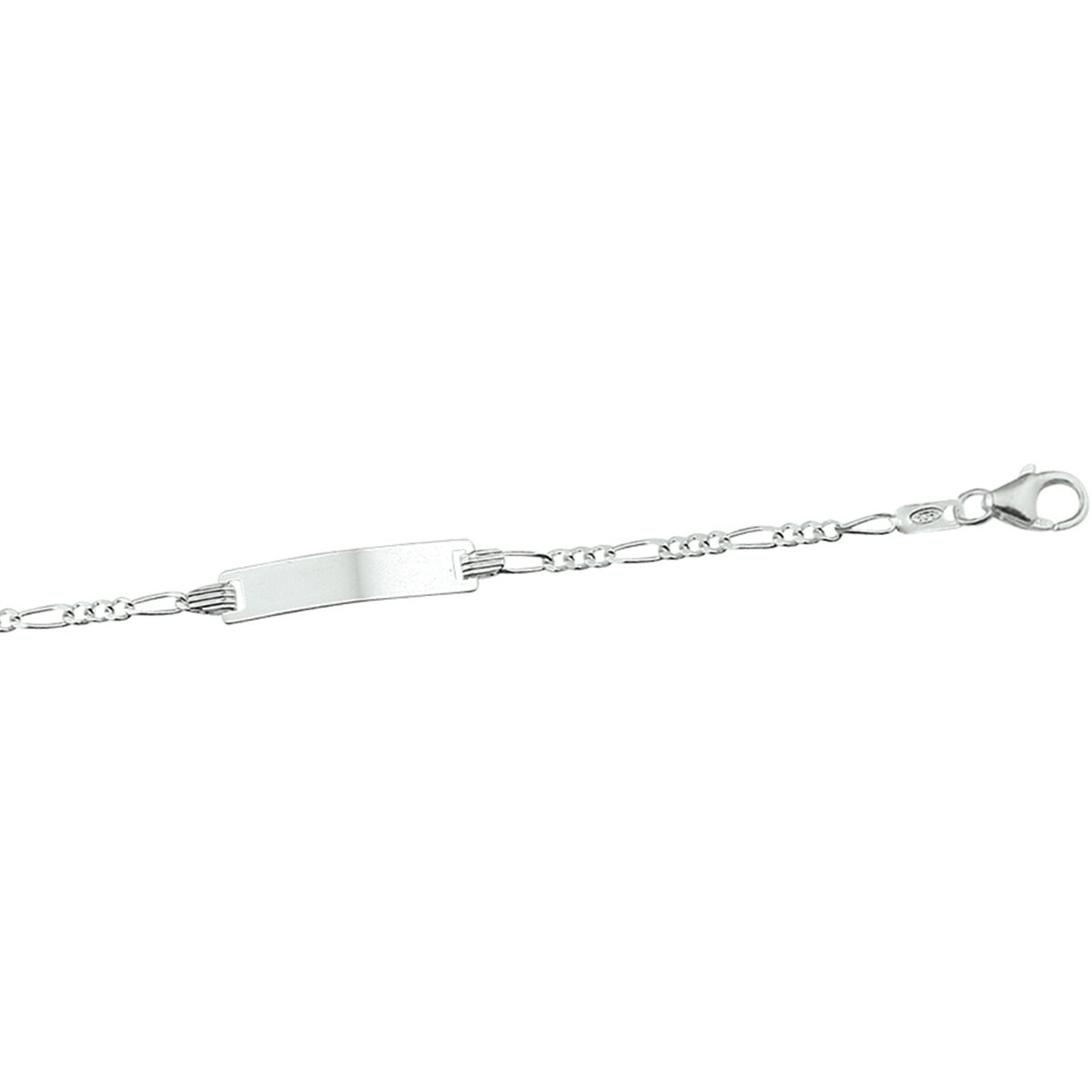 Zilveren plaatarmband Figaro 9-11cm - Afbeelding 2