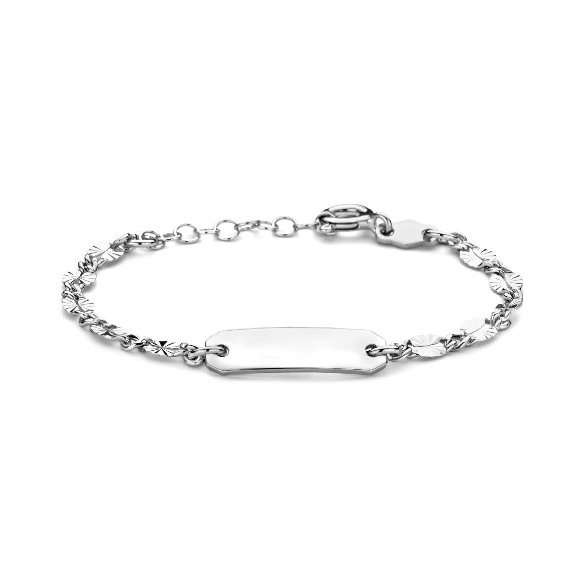 Zilveren graveer armband kind 11-13 cm