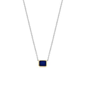 Tisento goud op zilveren donkerblauw 42cm