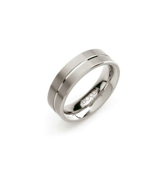 Boccia ring titanium maat 52