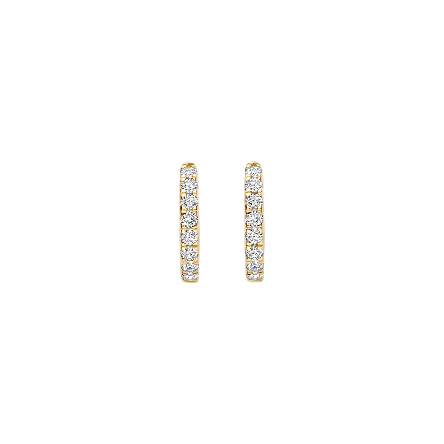 Blush Geelgouden oorringen LAB diamanten 2x0.12 TW/VS - Afbeelding 2