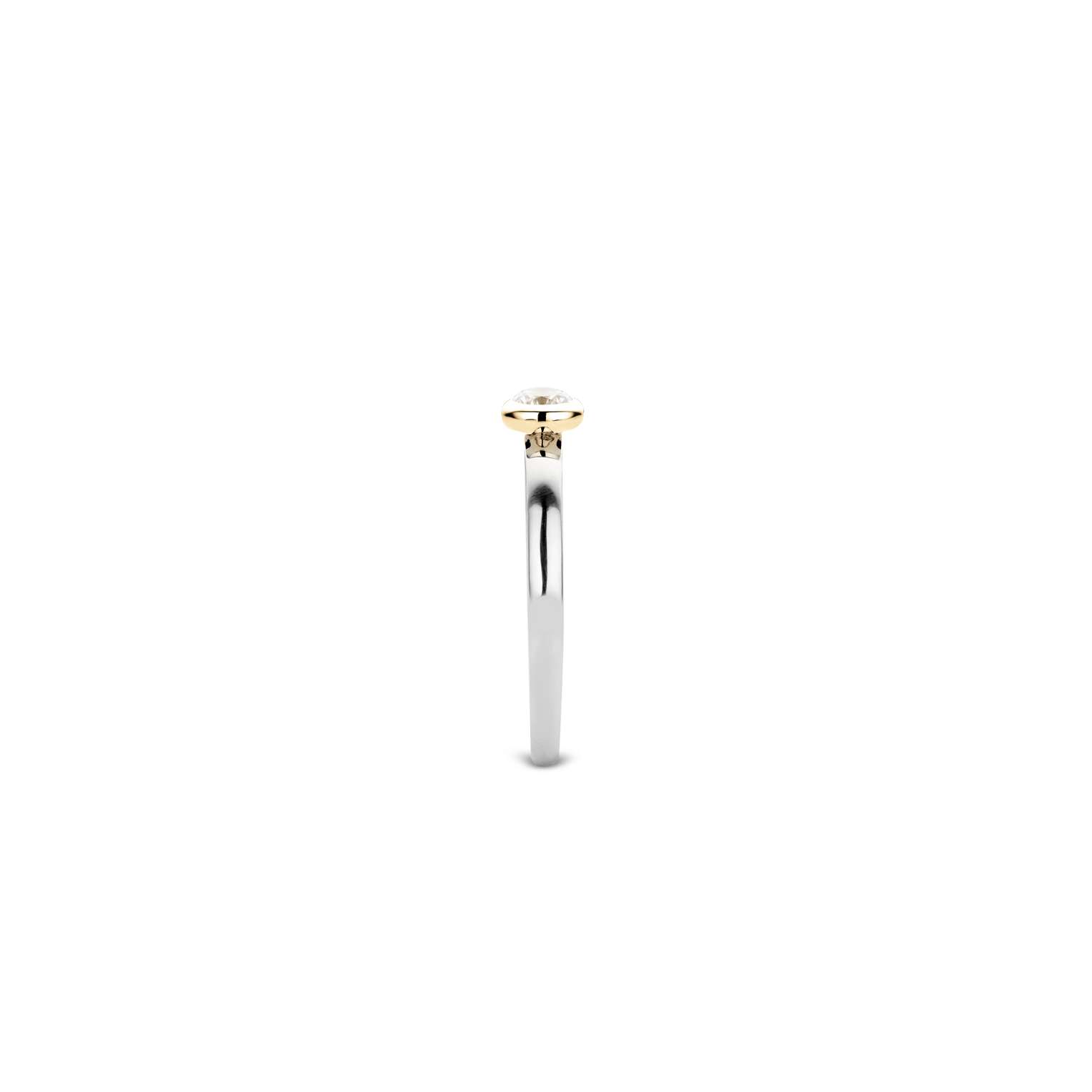 Tisento zilver verguld ring zirkonia maat 54 - Afbeelding 2