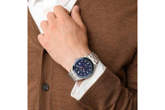 Boccia titanium herenhorloge 10bar blauwe rand en wijzerplaat - Afbeelding 2