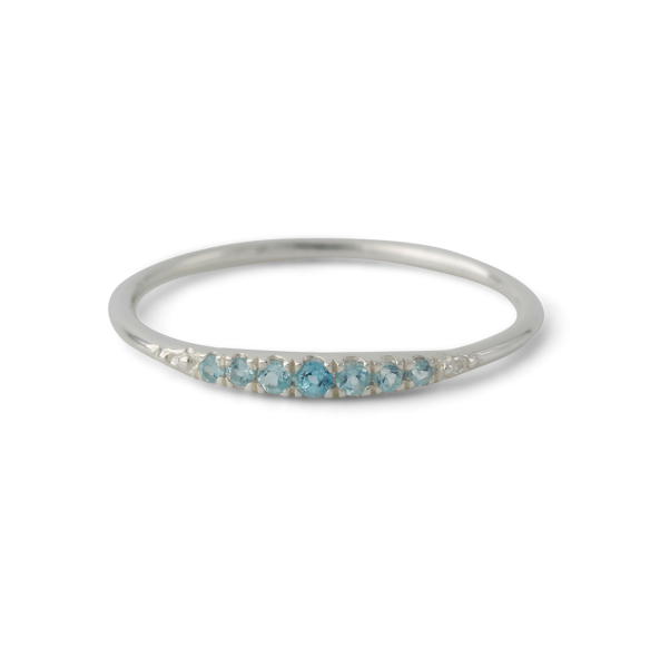 Campur zilveren ring topaas maat 52