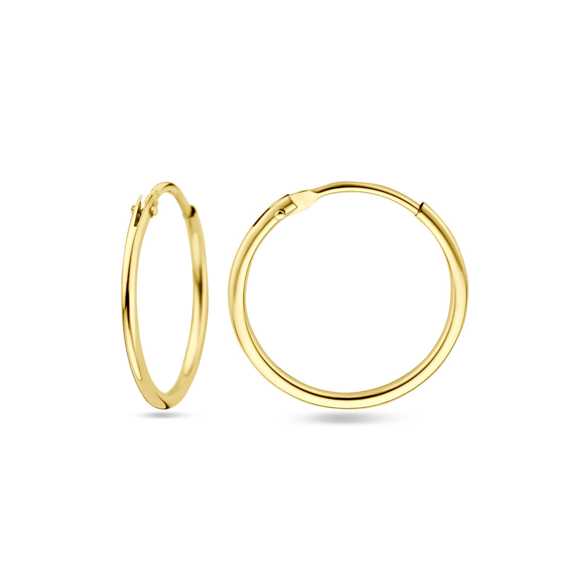 gouden oorringen 17mm - Afbeelding 2